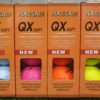 QX Golfballen in 4 kleuren (vrij indeelbaar) 24 stuks € 37,50
